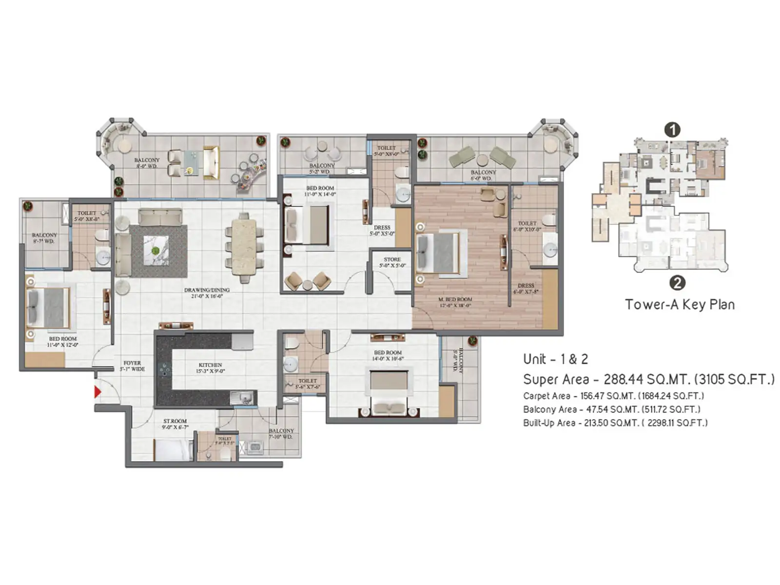Sukoon by Pardos Okas Floor Area